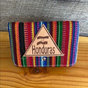 Colorful Striped Wallet with Honduras Patch